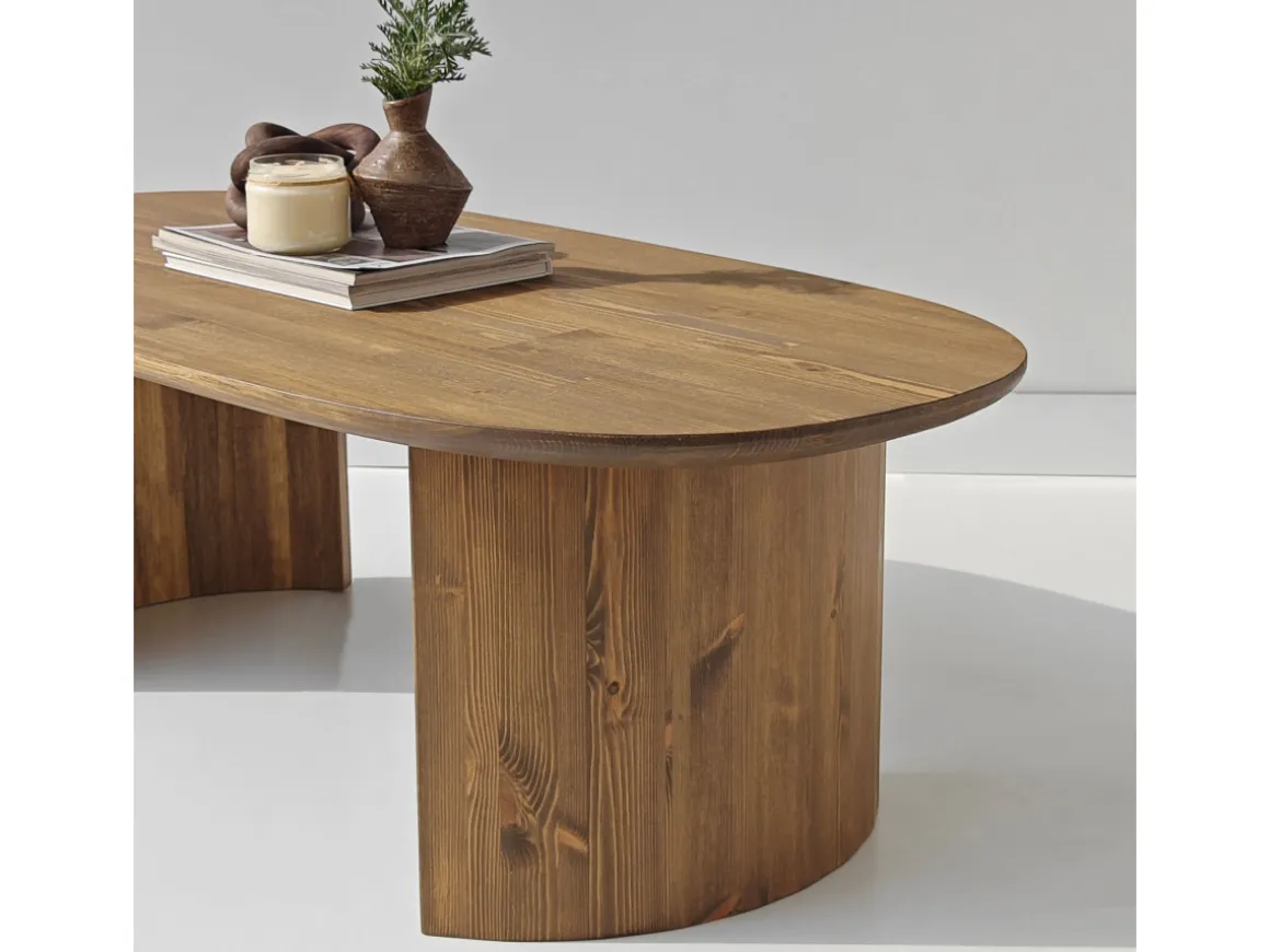 Table basse en bois "Hudson" - 120 x 60 x 40 cm - Marron