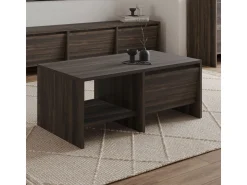 Table basse en bois "Laris" - 90 x 45 x 35 cm - Marron