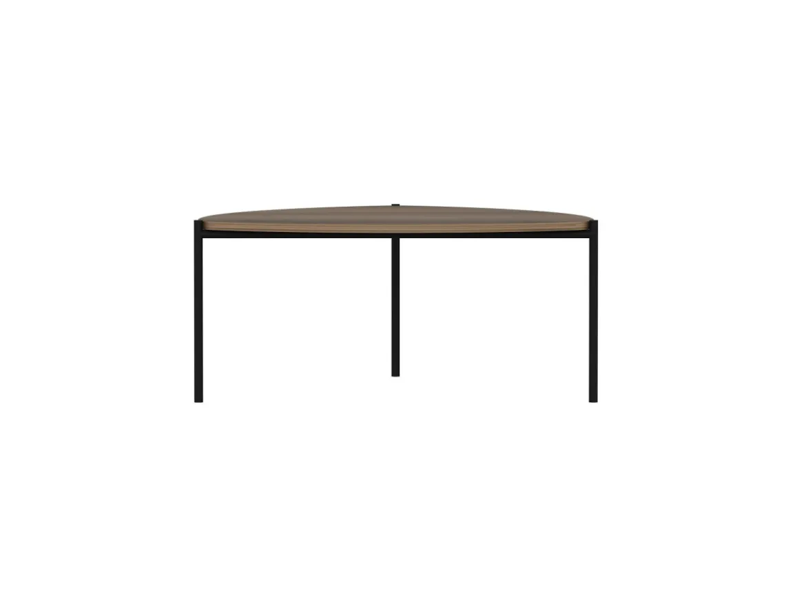 Table basse en bois "Lenny" - 90 x 89 x 40 cm - Noyer
