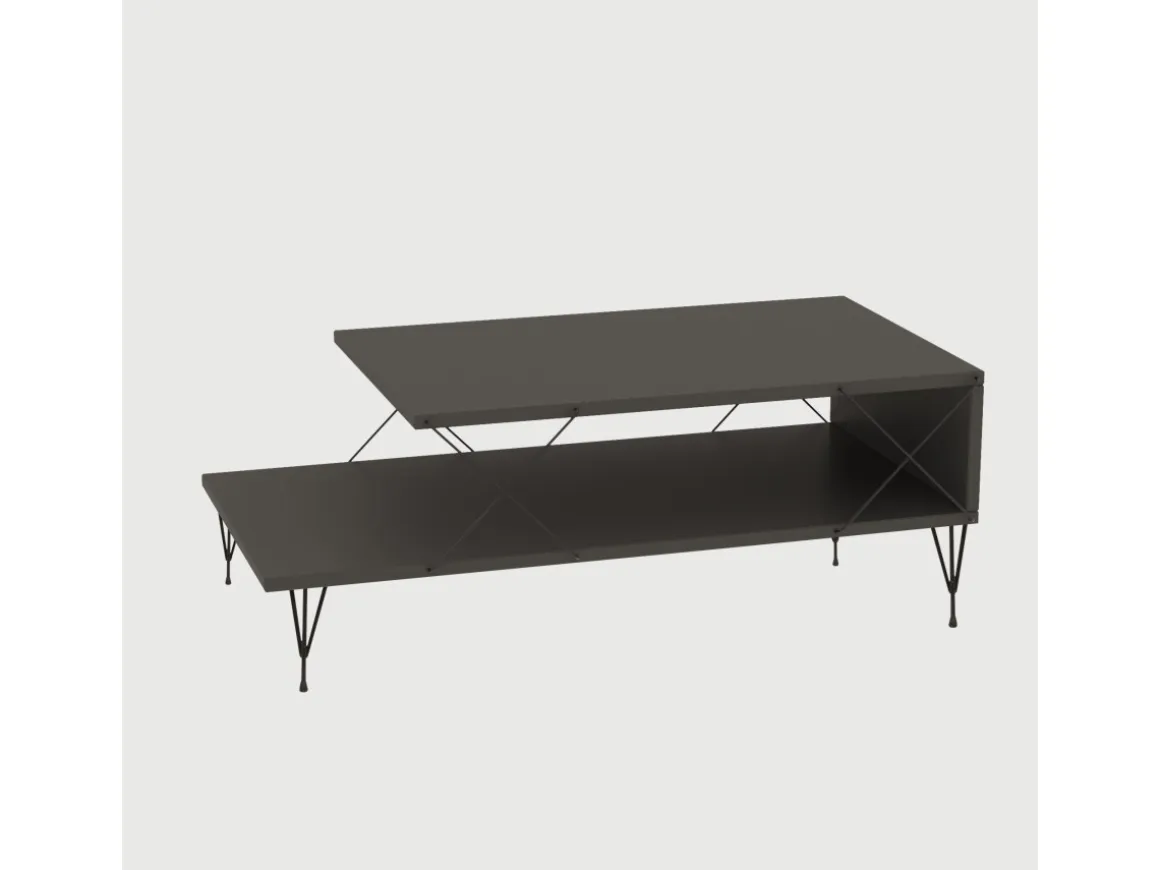 Table basse en bois "Loire" 100 x 50 x 40 cm - Anthracite