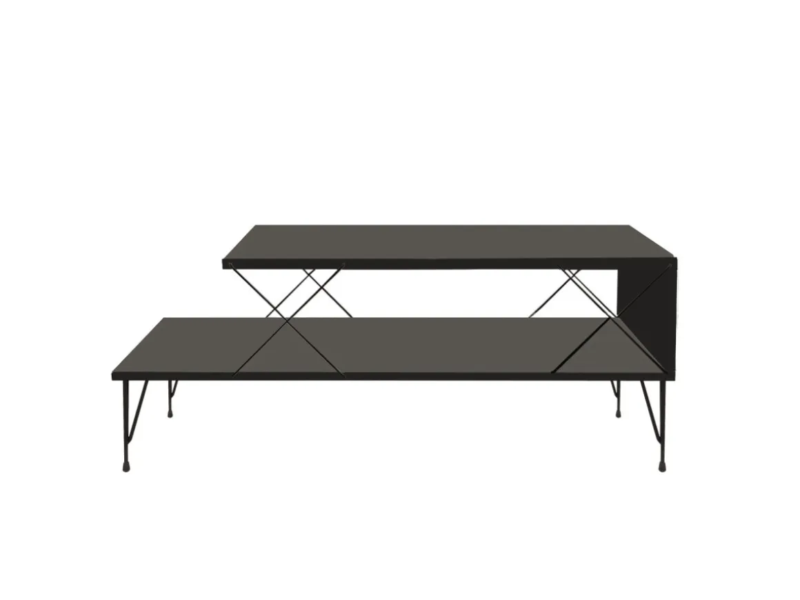 Table basse en bois "Loire" 100 x 50 x 40 cm - Anthracite