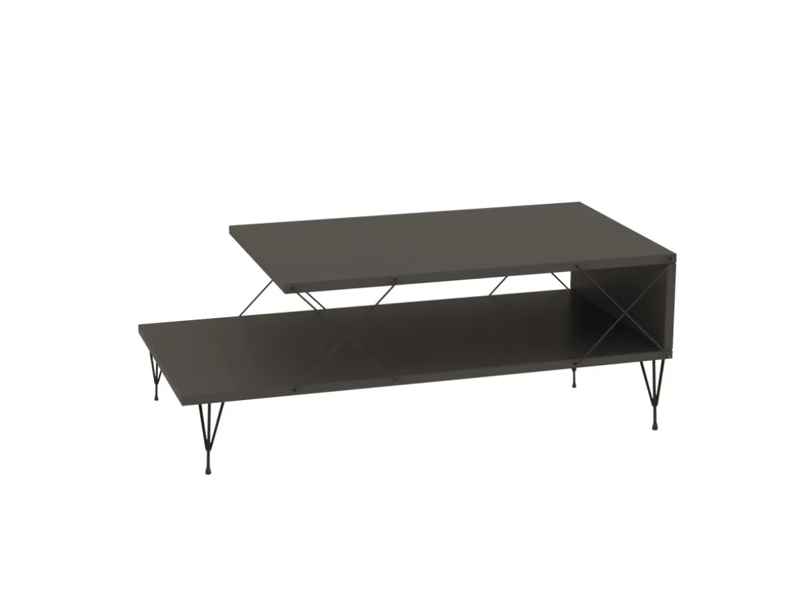 Table basse en bois "Loire" 100 x 50 x 40 cm - Anthracite