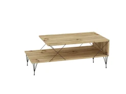 Table basse en bois "Loire" - 100 x 50 x 40 cm - Marron