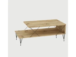 Table basse en bois "Loire" - 100 x 50 x 40 cm - Marron
