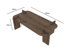 Table basse en bois "Lovge" 120 x 60 x 35 cm - Noyer