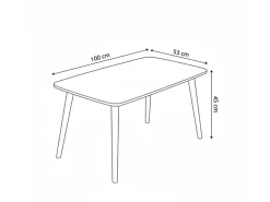Table basse en bois "Luci" 100 x 53 x 45 cm - Chêne
