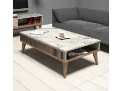 Table basse en bois "Milan" - 105 x 60 x 34 cm - NoyerBlanc