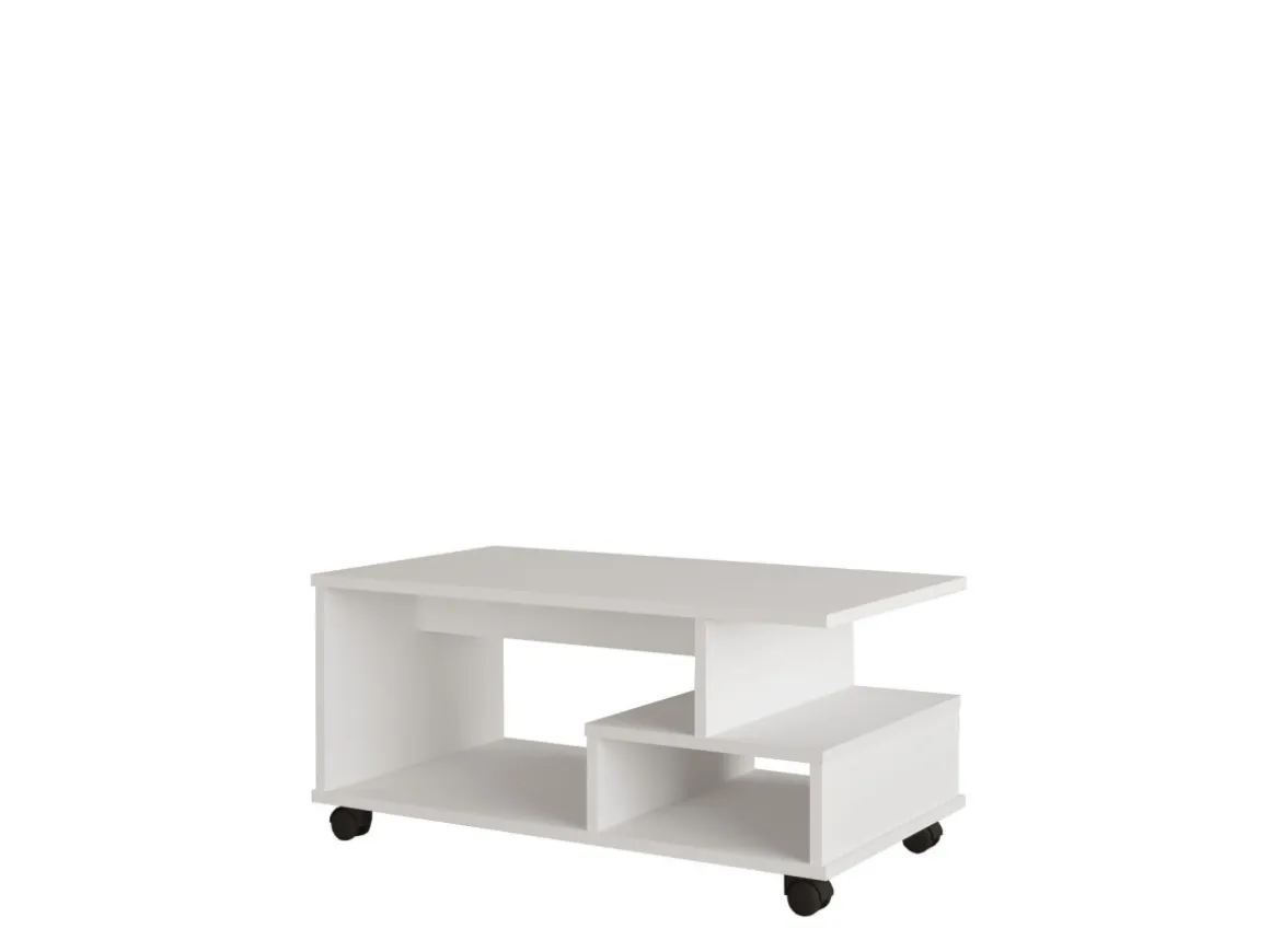 Table basse en bois "MIN9" - 90 x 51 x 42 cm - Blanc