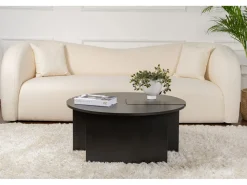 Table basse en bois "Moira" 90 x 90 x 41 cm - Bois Noir