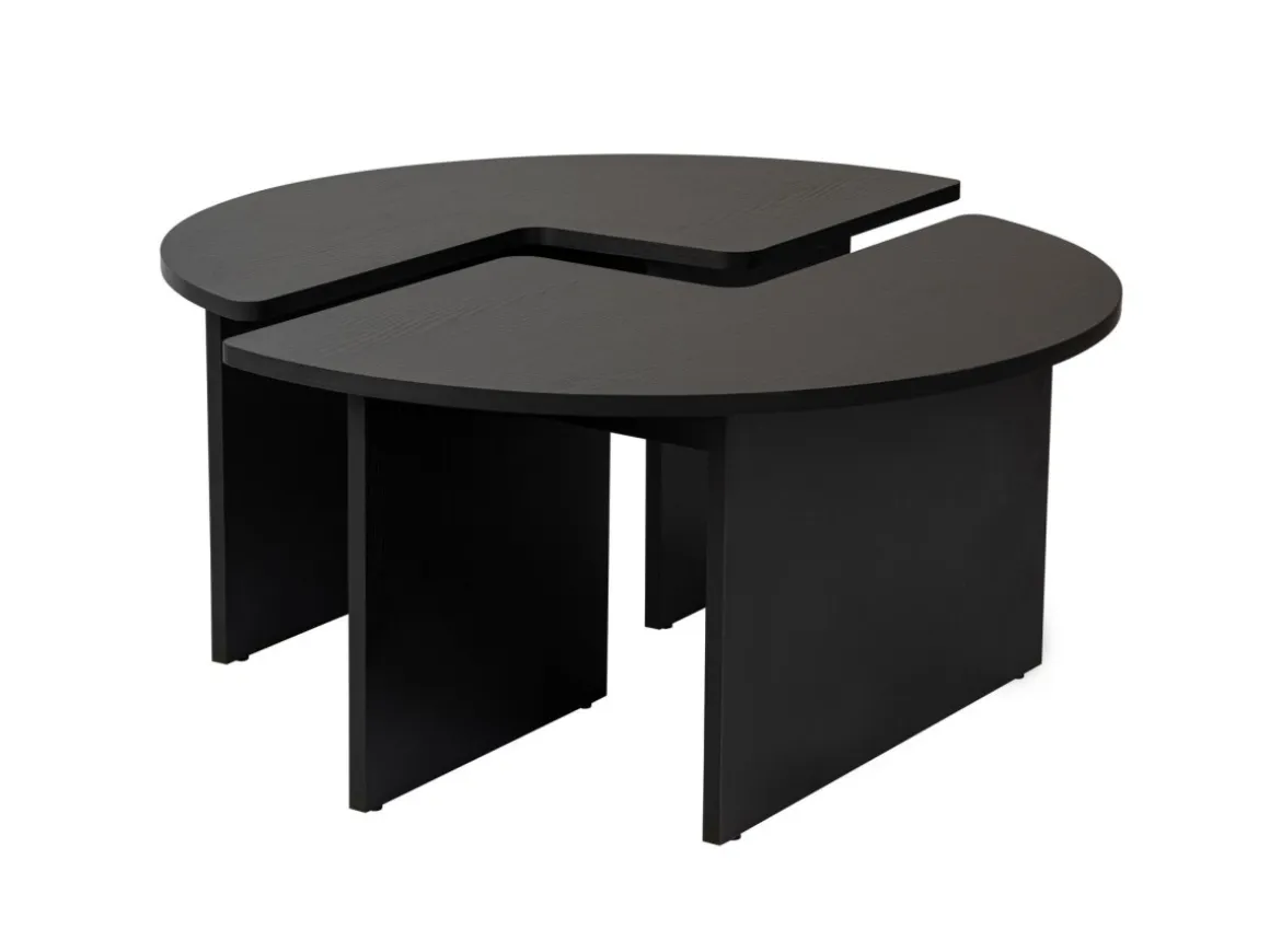 Table basse en bois "Moira" 90 x 90 x 41 cm - Bois Noir