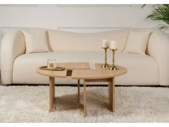 Table basse en bois "Moira" 90 x 90 x 41 cm - Chêne