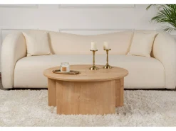 Table basse en bois "Moira" 90 x 90 x 41 cm - Chêne