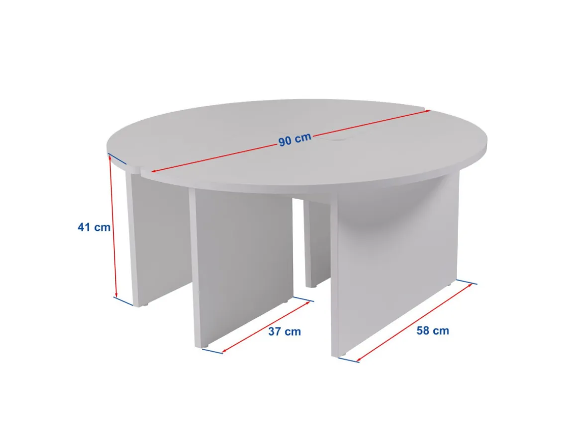 Table basse en bois "Moira" 90 x 90 x 41 cm - Chêne