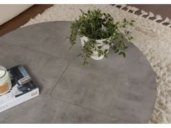 Table basse en bois "Moira" 90 x 90 x 41 cm - Gris béton