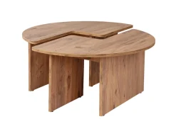 Table basse en bois "Moira" 90 x 90 x 41 cm - Pin atlantique