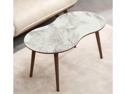 Table basse en bois "Moon" 99 x 54 x 45 cm - Blanc