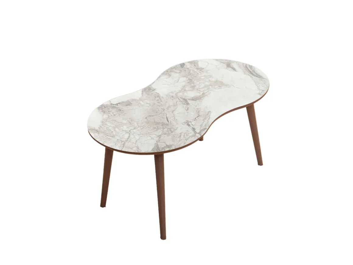 Table basse en bois "Moon" 99 x 54 x 45 cm - Blanc