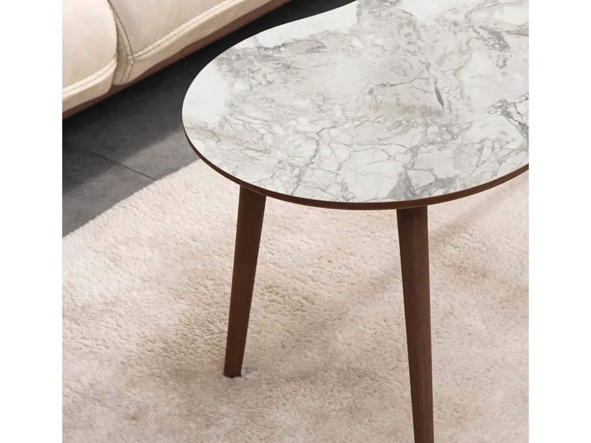 Table basse en bois "Moon" 99 x 54 x 45 cm - Blanc