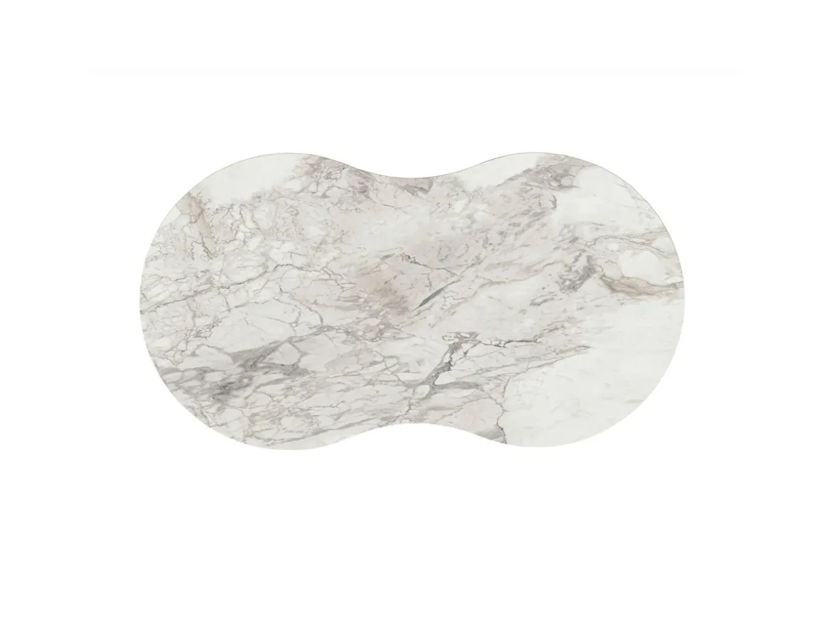 Table basse en bois "Moon" 99 x 54 x 45 cm - Blanc