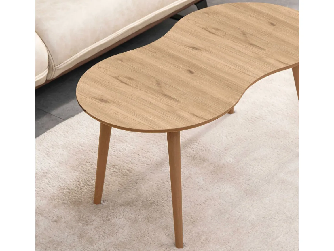Table basse en bois "Moon" 99 x 54 x 45 cm - Chêne