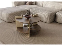 Table basse en bois "Oalla" 70 x 70 x 45 cm - Noyer