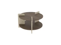 Table basse en bois "Oalla" 70 x 70 x 45 cm - Noyer