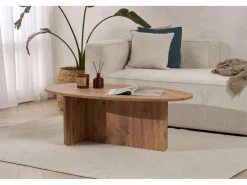 Table basse en bois "Orba" - 120 x 65 x 40 cm - Pin atlantique