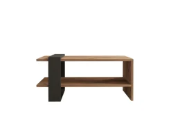Table basse en bois "Ova" - 80 x 55 x 35 cm - Marron