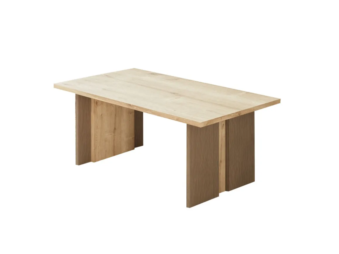 Table basse en bois "Ravello" - 90 x 50 x 40 cm - Beige