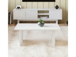 Table basse en bois "Ravello" - 90 x 50 x 40 cm - Blanc
