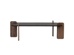 Table basse en bois "Renard" - 120 x 60 x 35 cm - Noir