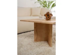 Table basse en bois "Sabin" - 60 x 119 x 40 cm - Chêne Saphir