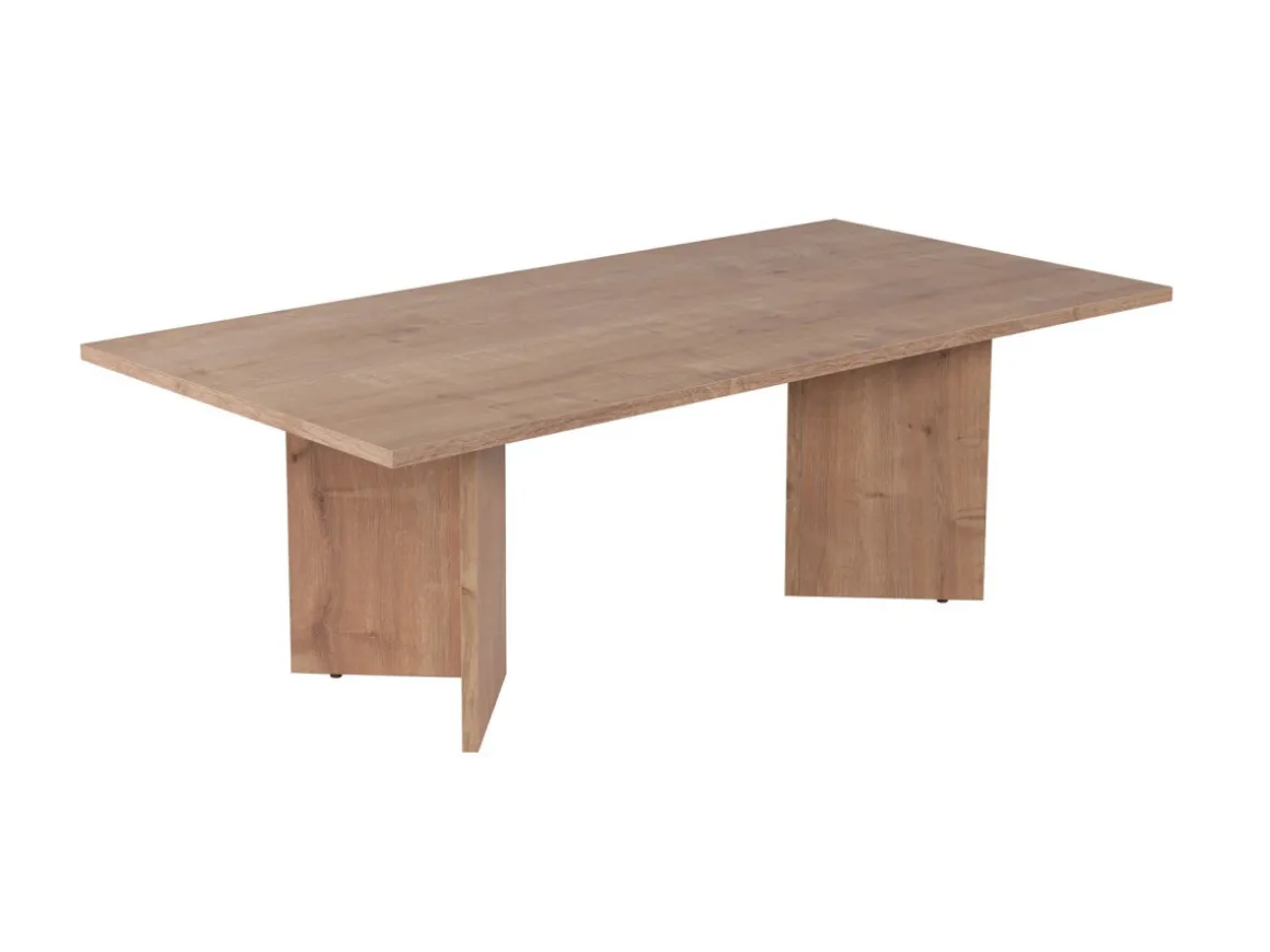 Table basse en bois "Sabin" - 60 x 119 x 40 cm - Chêne Saphir