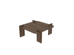 Table basse en bois "Woog" 90 x 90 x 35 cm - Noyer