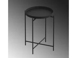 Table basse en métal "Sheby" 46 x 46 x 56 cm - Noir