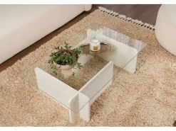 Table basse en verre