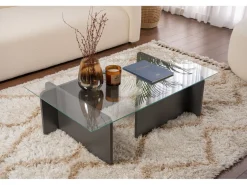 Table basse en verre 
