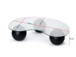 Table basse en verre 