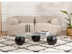 Table basse en verre 