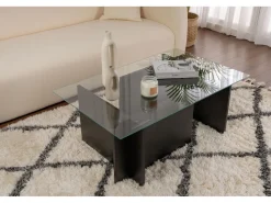 Table basse en verre 