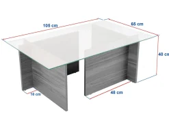Table basse en verre 
