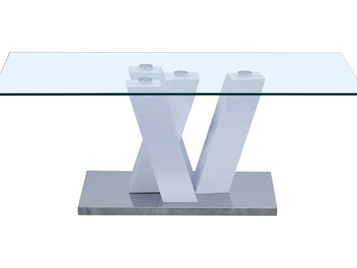 Table basse "Gaya" - 110 x 60 x 40 cm - Blanc Laqué