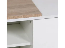 Table basse "Melinda" - Blanc/Chêne