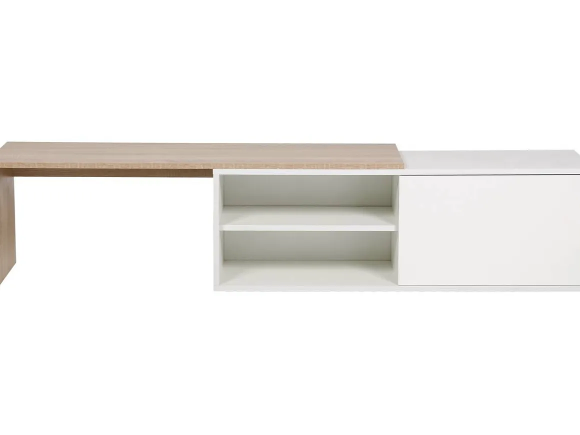 Table basse "Melinda" - Blanc/Chêne