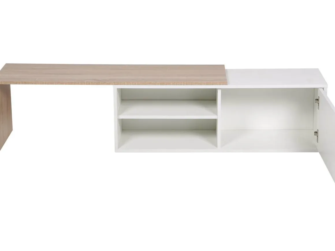Table basse "Melinda" - Blanc/Chêne