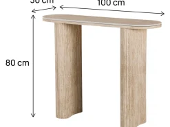 Table console travertin en céramique