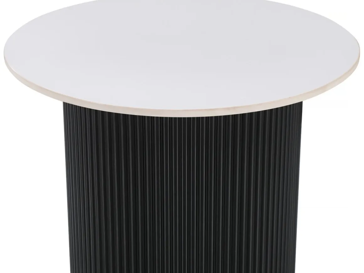 Table d'appoint, bout de canapé, table de chevet en céramique "Eclat" - 50 x 50 x 55 cm - Blanc