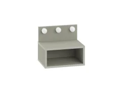 Table de chevet avec ampoule en bois 