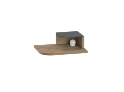 Table de chevet avec ampoule en bois