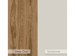 Table de chevet avec éclairage LED en bois 